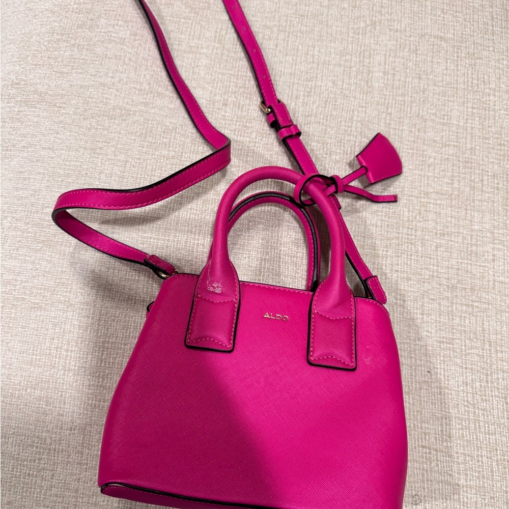 Aldo Pink Mini Bag with Structured Design and Versatile Carrying Options